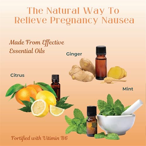 Image of Three Lollies Preggie Drops Plus Pregnancy Nausea Relief Drops with 10 mg Vitamin B6 and Essential Oils, Morning Sickness and Queasy Stomach Support for Pregnant Women, Sour Lemon, 32 Count