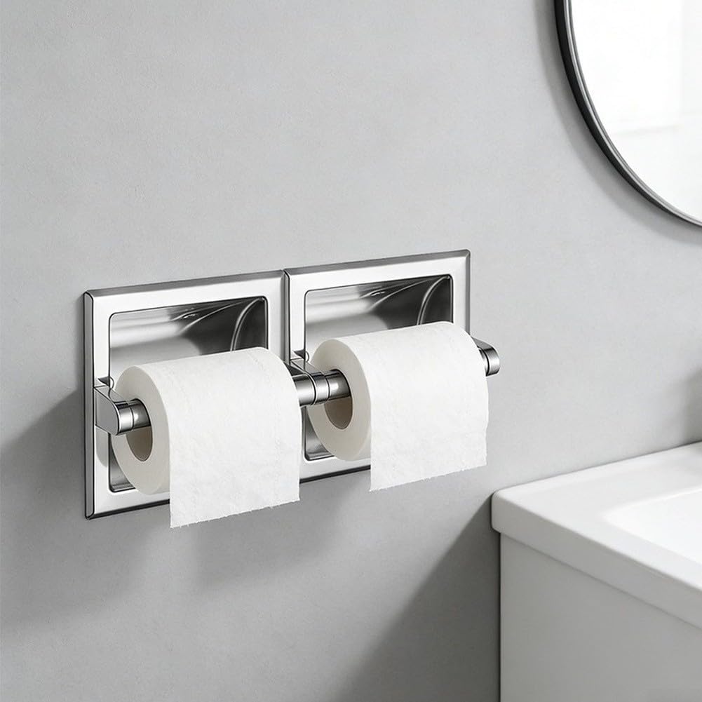 Supporto Muro Bagno Acciaio 2 Vanigi Salvaspazio