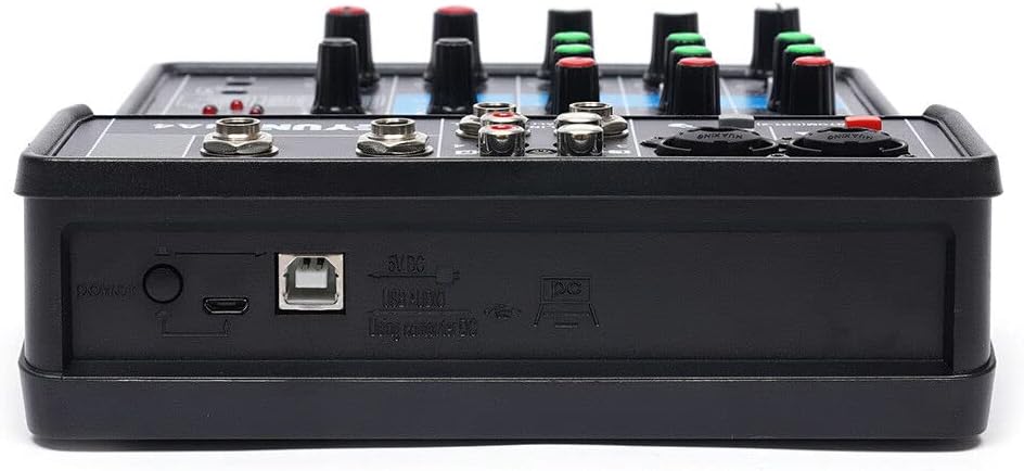 CNCEST Pro 4 Channel NA4 Mini Audio Mixer USB Bluetooth DJ Live Sound Mixing Console Amplifier Studio