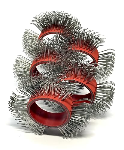 5 PCS, Abrasive Coarse Wire Wheel for Surface Blaster, 23mm Bristle Blasting Belt for Fast Rust, Paint, Corrosion Removal (0.7mm Stainless Steel, a Box with Five Belts) - Thumbnail 2