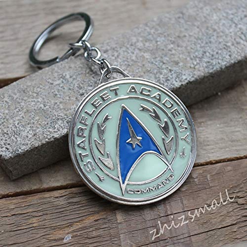 vlandho Mode Frauen Männer Schmuck Schlüsselbund Star Trek Schlüsselanhänger Sternenflotte Akademie Schlüsselanhänger Raumschiff Anhänger Jungen Geschenku00a0u00a0u00a0Silber