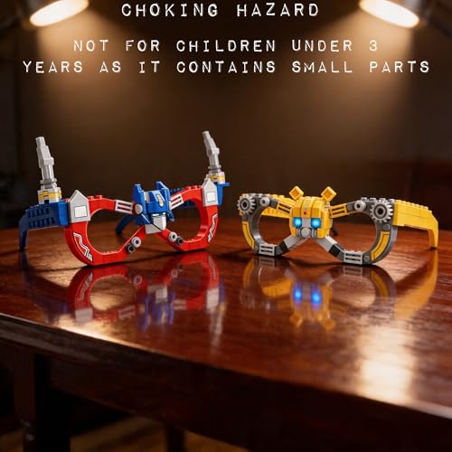 Image of Mechanical Goggles Building Blocks Set (52 PCS) | DIY Wearable Goggles Toy with Guide Book | STEM Educational Construction Toy for Kids 6+ Years