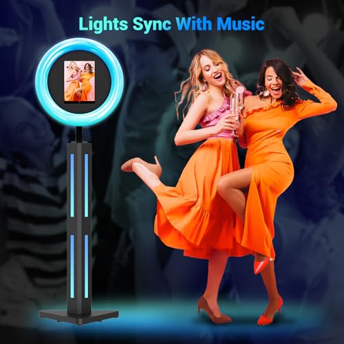 Portable Photo Booth Stand Shell with Flight Case, Fits for 12.9in 11in 10.9in 10.2in Ipad,Selfie Photo Booth with ChackTok PhotoBooth VIP Member,Ideal for Parties,Wedding and Events - Image 6