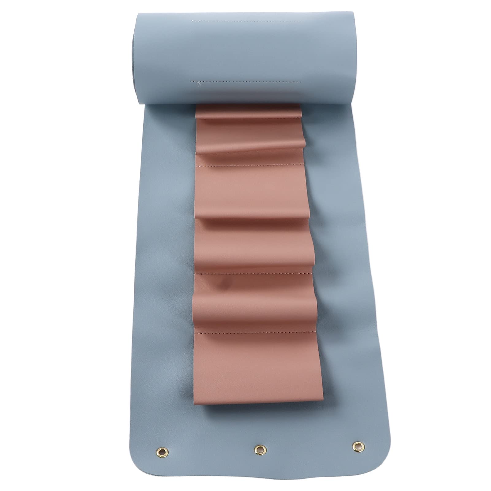 Vinyl Roll Holder, Three Metal Holes Vinyl Holder 22 Grids Durable Thickening Easy Store for Packaging Paper for Gift Packaging(Pink Blue)-image-4