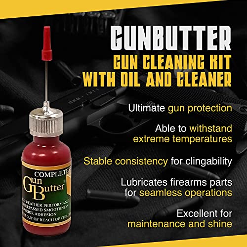 Gun Butter Needle Oiler (2/3 Fl Oz) - All Purpose Gun Lubricant Oiler & Cleaner | Gun Lube Oil For Bores, Pistols, Rifles & Firearms | Superior Durability In All Weathers & Extreme Temperatures #TOP1