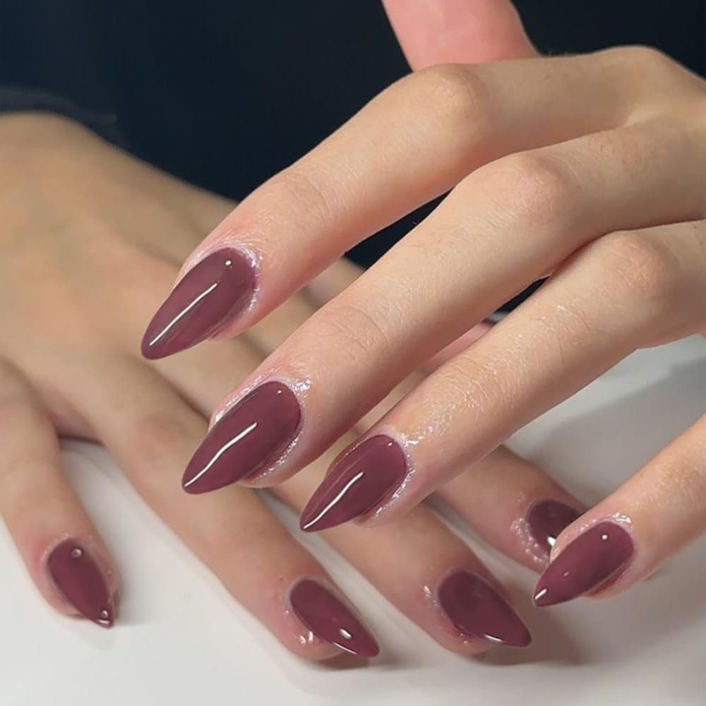 SXVME Plum Purple False Nails Medium - Image 3