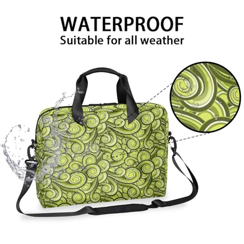 Bolso para portátil de 16 pulgadas con diseño tradicional verde miniatura 2