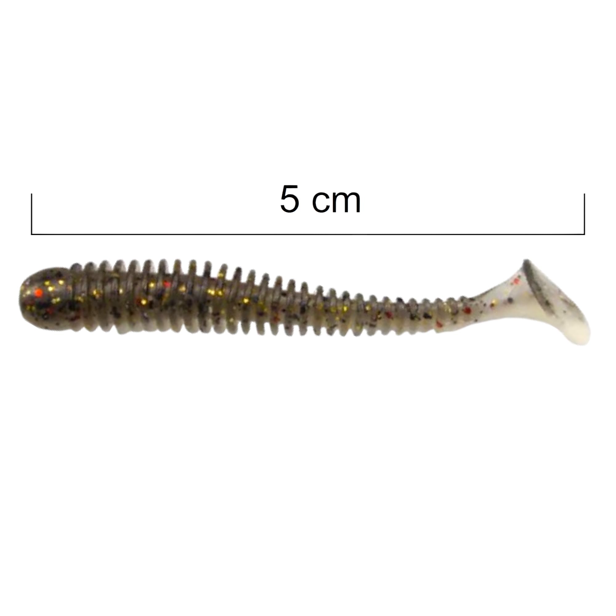Rocky Shad - Set di esche da pesca in gomma, 5 pezzi x 50 mm, per luccioperca e pesce persico