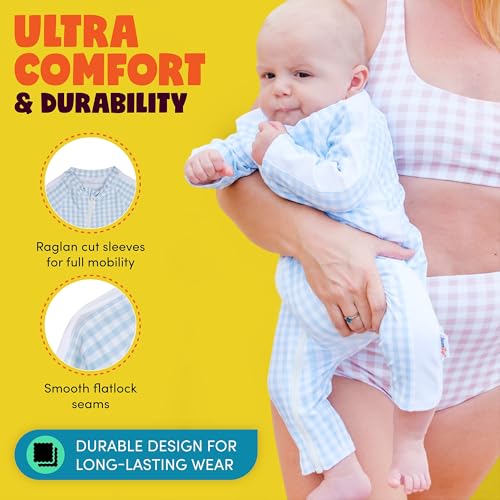 Image of SwimZip UPF50+ Boys Swim Shirt, Long Sleeve One Piece Kids Sunsuit