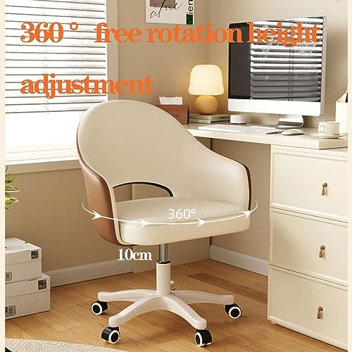 Chaise de bureau en cuir idéale pour le télétravail à la maison et la chambre LWX - 6
