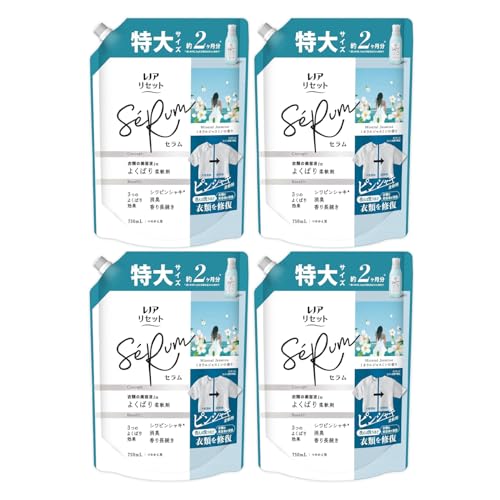 【まとめ買い】 レノア リセットセラム ミネラルジャスミンの香り つめかえ用 特大サイズ × 4セット