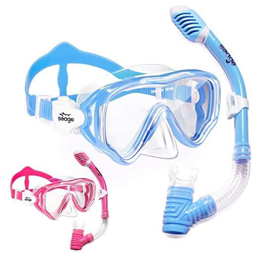 2 Pack Kids Snorkel Set Dry Top Snorkel Mask Snorkeling Gear for Kids Boys Girls Youth, No Leak Comfy MouthPiece Anti-Fog 180° Panoramic View Scuba Diving Swim Pool Equipment Snorkel Kit with Mesh Bag