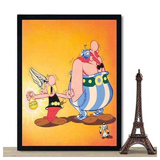 Asterix affisch Frankrike klassisk komisk väggkonst canvas målning heminredning målning för barnrum sovrum 50x70 cm (19,68x27,55 in) H-728