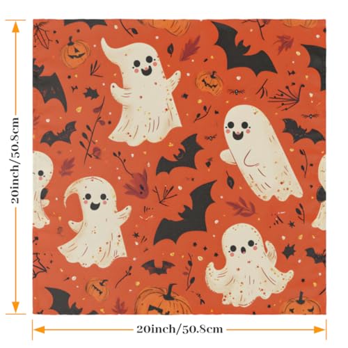 Servilletas de Tela Halloween Fantasma Murciélago x6 50x50 cm miniatura 2
