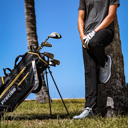 Precise M8 Men’s 17-Piece Golf Set – Driver, Woods, Hybrids, Irons (6-SW), Putter, Stand Bag, 4 Headcovers and Rainhood – K-G Lite Kevlar Shafts - Image 8