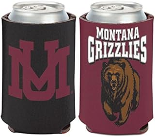 WinCraft NCAA University Montana Grizzlies 1 Pack 12 oz. 2-Sided Can Cooler