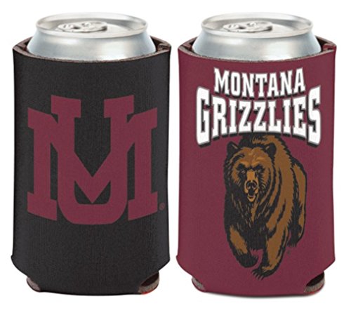 WinCraft NCAA University Montana Grizzlies 1 Pack 12 oz. 2-Sided Can Cooler