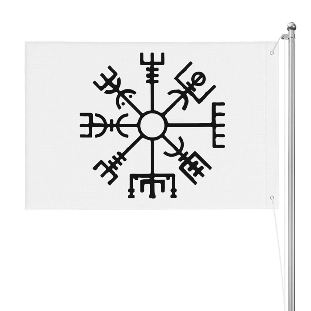 Symbole mythologie viking drapeau imperméable extérieur pour pelouse et jardin