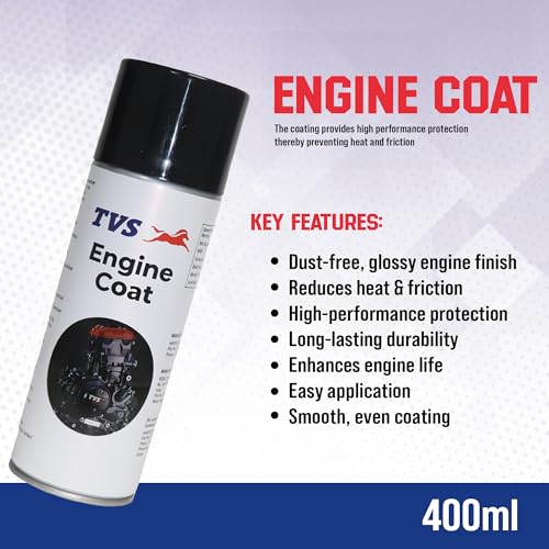 Image of TVS Engine Coat VST | Glossy Protection for Engine Compartments | Easy Maintenance | Maintains New-Like Appearance | White | 400ml
