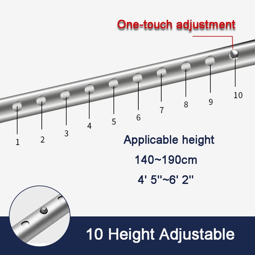 Muletas Plegables para Antebrazo, Muletas para Andar para Hombres y Mujeres, Reposa Codos Ergonómico en Forma de U, 10 Alturas Ajustables (Color : Silver, Size : 1 Count)