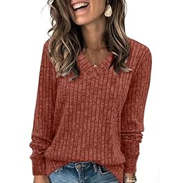 SAMPEEL V Neck Long Sleeve...