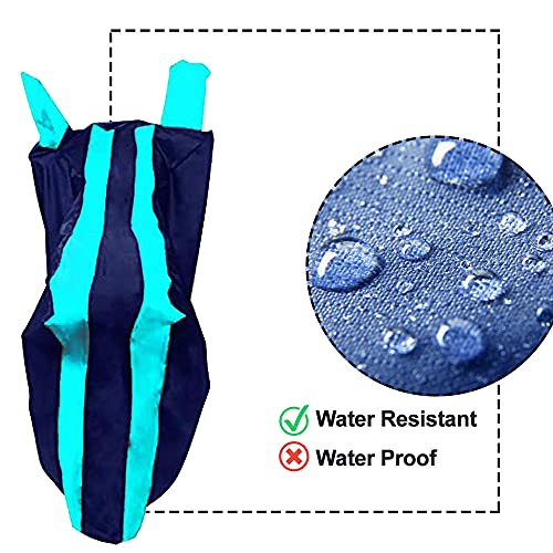 Image of Auto Pearl Water Resistant Cyan Blue 3Strip Bike Body Cover With Mirror Pockets Buckle Belt For Honda Activa 125