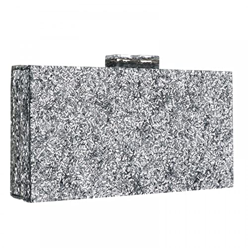 Image of Gets Acrylic Purses and Handbags for Women Multicolor Perspex Geometric Patterns Box Clutch Banquet Evening Crossbody Handbag