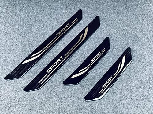 GZBFTDH Door Entry Guard, Stainless Steel Car Door Sill Protector Cover, for Lexus NX200 NX350 2022 Kick Panels Guard Scuff Plate 4PCS, Automotive Interior Accessories (Black)