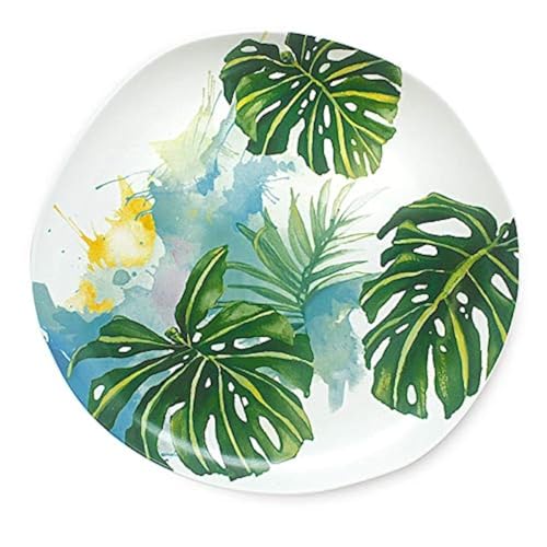 Island Plantations Lauren Roth Designer Hawaiian Ceramic Dinnerware Collection - Tropical Garden (Dinner Plate)