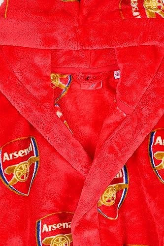 Arsenal F.C. Boys Official Dressing Gown Fleece Hooded Kids Robe (10-11 Years) Arsenal F.C. Boys Official Dressing Gown Fleece Hooded Kids Robe (10-11 Years)