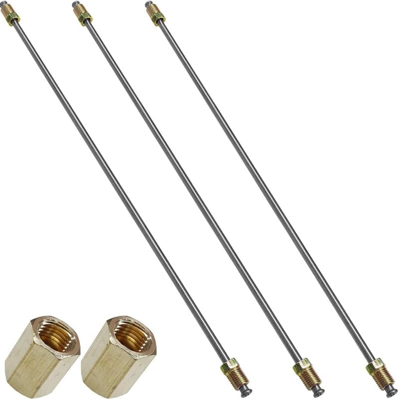 3 PCS 3/16" Brake Line Kit with Fittings,16" Long Stainless Steel Brake Lines with Inverted Double Flares & Standard Tube Nuts,Universal Braking Repair Replacement for Cars Trucks