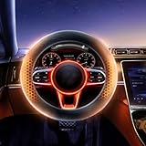 AHDFY Steering Wheel Cover Wireless Heater, Car Steering Wheel Covers Warm, Diameter 38Cm/15In, 5 Seconds Fast Heating, for Car SUV (O Shape(-20℃ to 0℃))