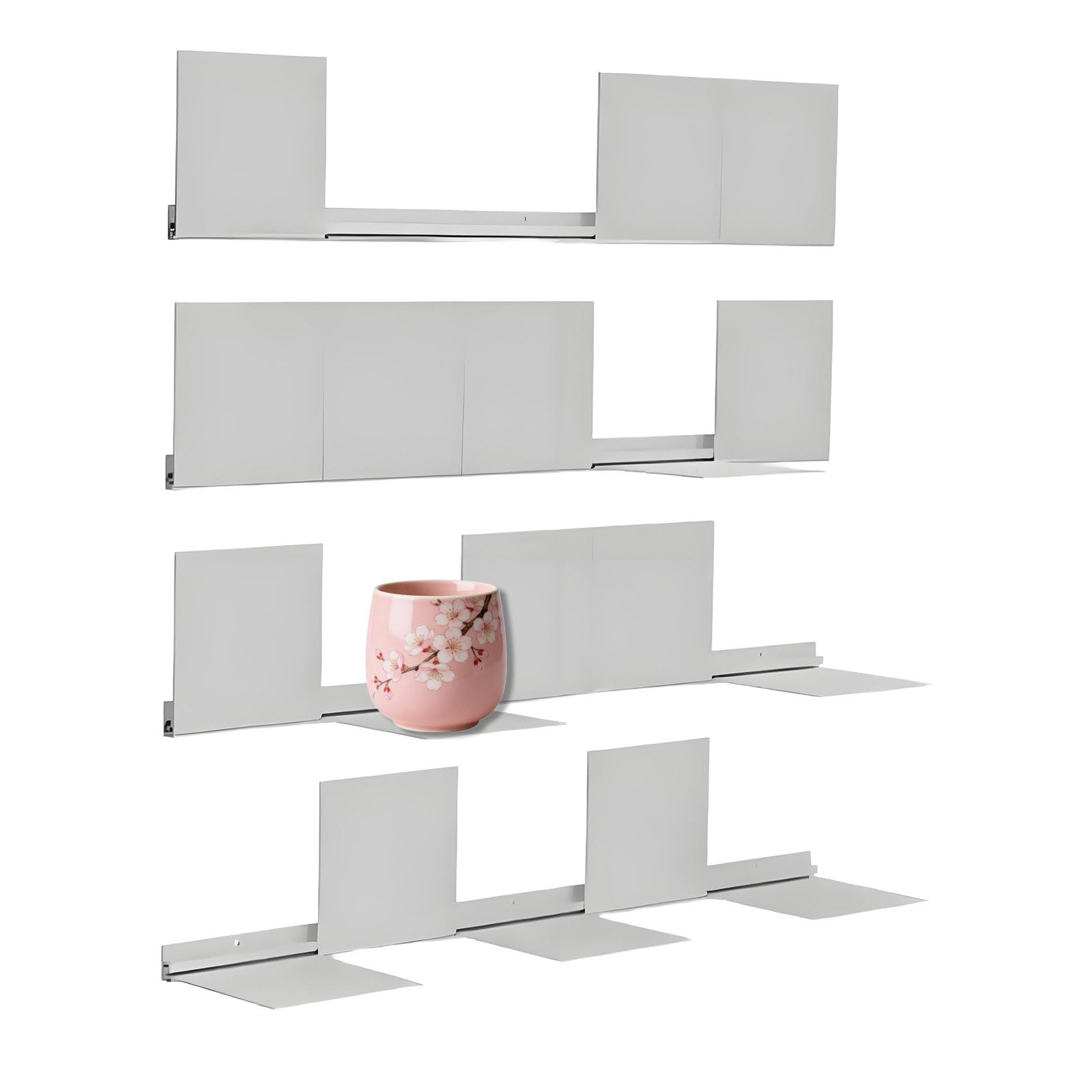 Estante de Pared de Metal Fabricado en Aleación de Aluminio, Resistente y Resistente, Adecuado para Diversas Necesidades Domésticas y Comerciales B+B