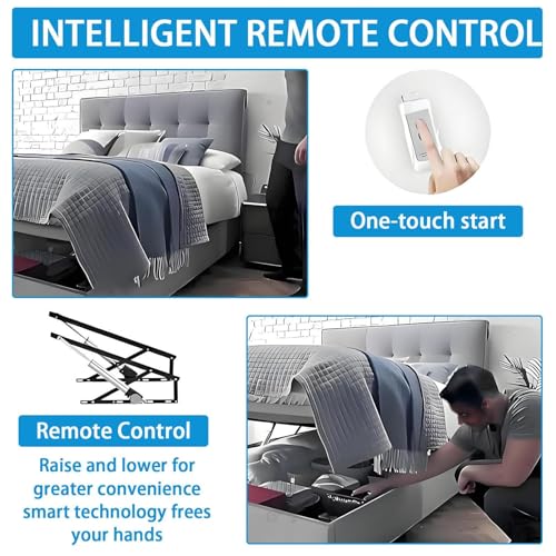 Mecanismo eléctrico de elevación de cama con control remoto, kit de elevación de almacenamiento resistente para marcos de cama y bases de sofá