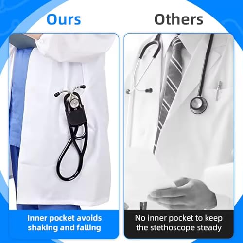 Stethoskophalter für Gürtel, PU Stethoskop Holster, Universal Stethoskophalter, Stethoskop Tasche, Stethoskop Halterung mit Clip, Stethoskop Zubehör, für Ärzte und Krankenschwestern