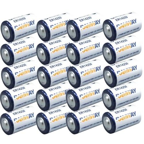YICUAA�i20����jER14250 1/2AA 3.6V 1200mAh ���`�E���d�r�AXL-050F SB-AA02 LS14250 TL-5902 TL-2150 �݊��p �o�b�e���[�A���[���V�X�e���p