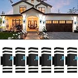 tewei 6 Pack Dusk to Dawn Outdoor Lighting, Modern Black Exterior Light Fixtures 2-Layer Up and Down Outside Wall Lights IP65 Waterproof Outdoor Sconces Lighting for Porch Garage, 3000K