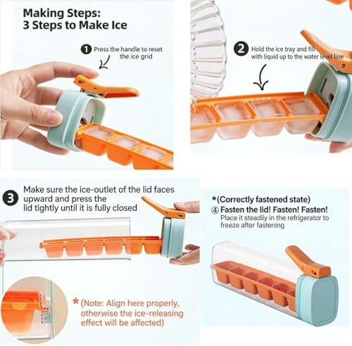 Molde para cubos de hielo portátil de silicona miniatura 3