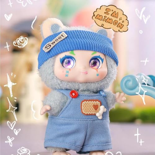 Image of CALEMBOU Vinyl Plush Blind Box, Kimmon Mimon Series Plush Keychain Stuffed Blind Box, Kawaii 1 of 6 Possible Mystery Collectible Toys Cute Soft Animals Charm Birthday Gifts