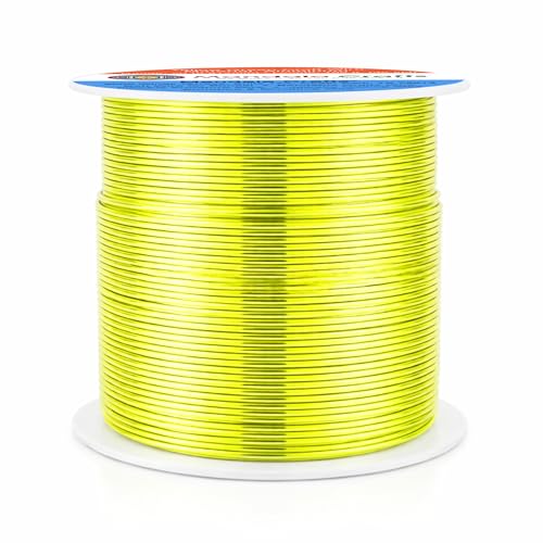 Image of Mandala Crafts 20 Gauge Yellow Green Anodized Aluminum Craft Wire, 100 FT | Colored, Flexible, Bendable, for Bonsai, Armature, Sculpting, Wire Wrapping, Jewelry Making, Weather & Tarnish Resistant