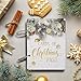 Thyle Christmas Greeting Card Organizer Cedar Pine Christmas Card Album Keeper with Metal Buckles Binder Collection Keepsake Album Holder for Holiday Memory Greeting Photo
