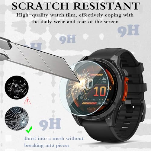 Protecteur d'écran Garmin Fenix 8 47mm pour sport et randonnée - 2