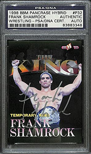 Frank Shamrock Signed 1998 BBM Pancrase Pro Wrestling Card #P32 PSA/DNA UFC Auto - Autographed UFC Cards