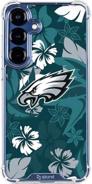 Skinit Clear Phone Case Compatible with Galaxy S25 Plus - Officially Licensed NFL Philadelphia Eagles Retro Logo Design