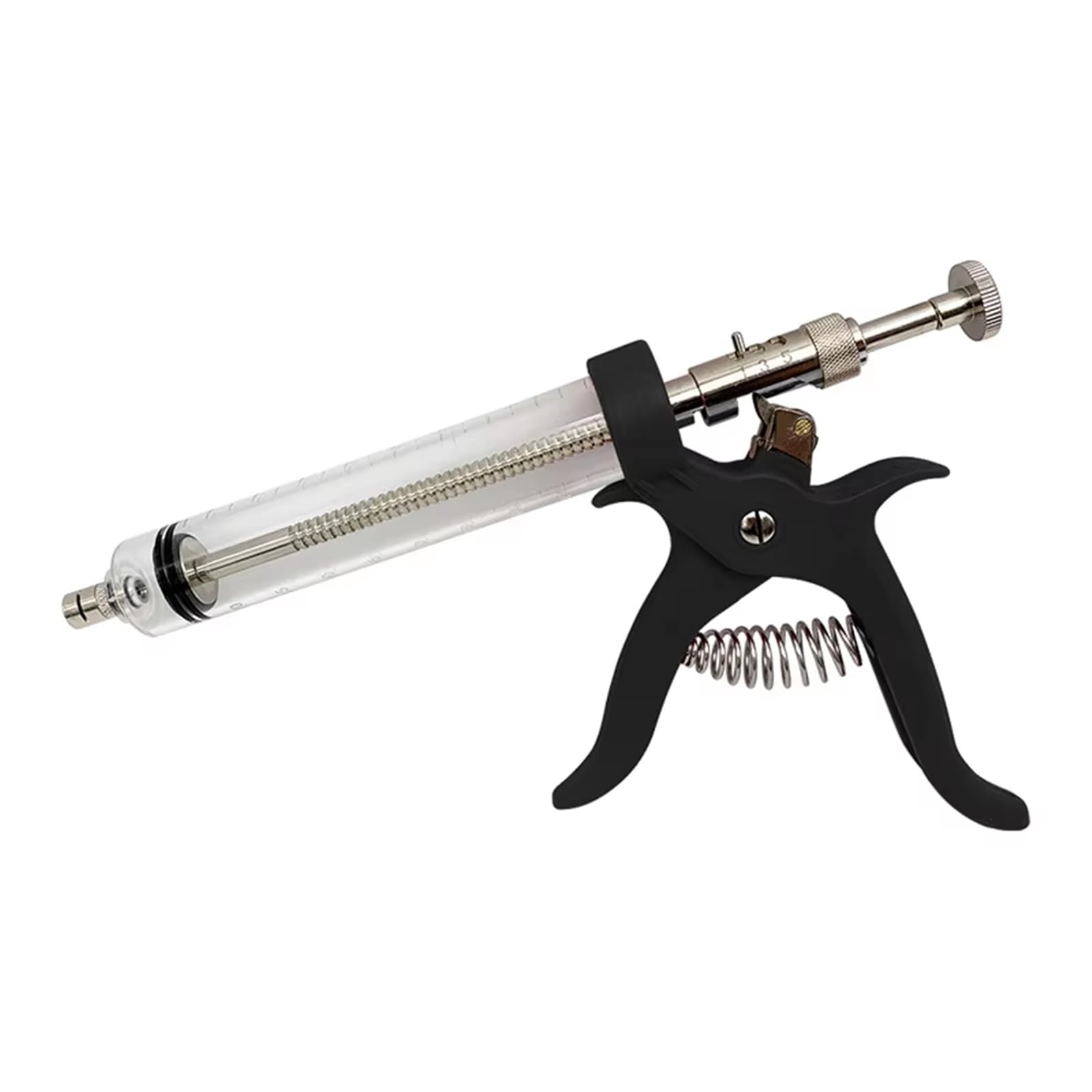 1 Pz Animale 50ml Iniezione Continua Siringa Revolver Manico In Plastica Veterinaria Vaccinazione Automatica Pistola Per Mucca Maiale Ovino Dispositivo Veterinario Per Somministrazione(Black)