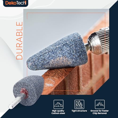 Image of 6pcs Metal Grinding Stone Cone Shape