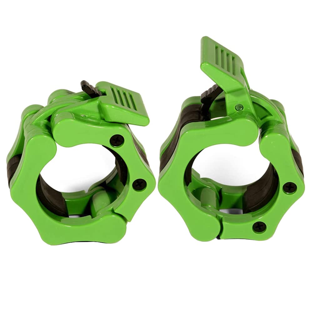 Tioamy Barbell Clamps Olympic Spinlock Collars Dumbbell Clips Weight Lifting Bar Lock Quick Release Professional Barbell Buckle 1 Pair for Gym Exercise Fitness Body Building 50 mm