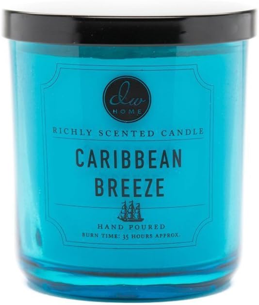 DW Home Decoware Richly Scented Candle Medium Single wick 9.69 oz ---- Caribbean Breeze