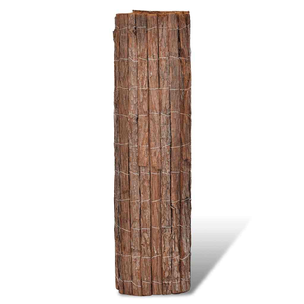 Recinzione in Corteccia 400x100 cm per Giardino Esterno Barriera Modulabile in Legno Naturale per Confini, Divisori, Privacy e Protezione dal Vento e Sole