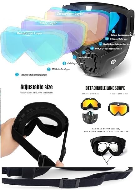 rhonnium Glasses Ski Masks Snow Board Goggles Off Road 1